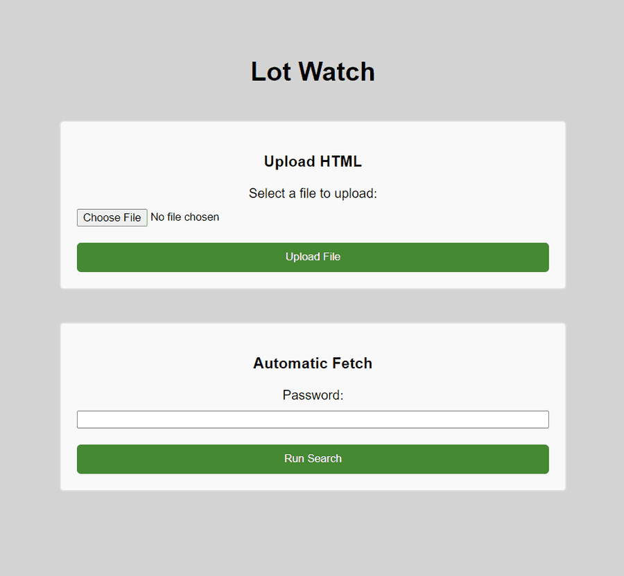 final lotwatch frontend